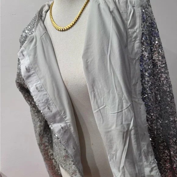Good American Silver Sequin Cardigan - Picture 7 of 11